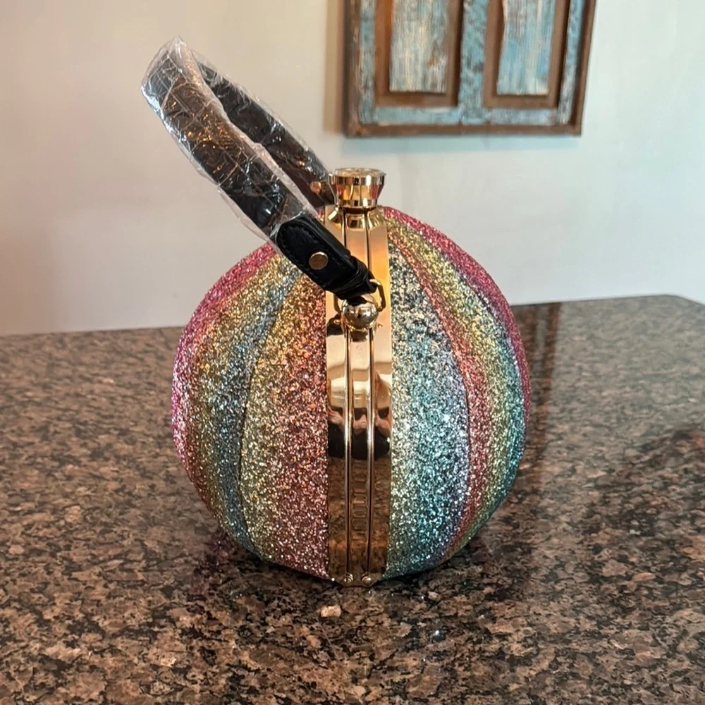 Rainbow Glitter TikTok basketBall Bag NWT - Picture 4 of 13